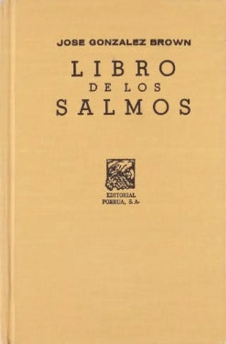 Libro De Los Salmos José González Brown Pasta Dura Nuevo