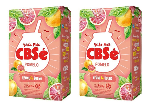 Yerba Mate C/palo Cbse Pomelo 500 Grs X 2 Und Tkp