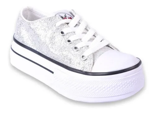 Zapatillas Roller 802 Plataforma Glitter Cord n C moda Nena