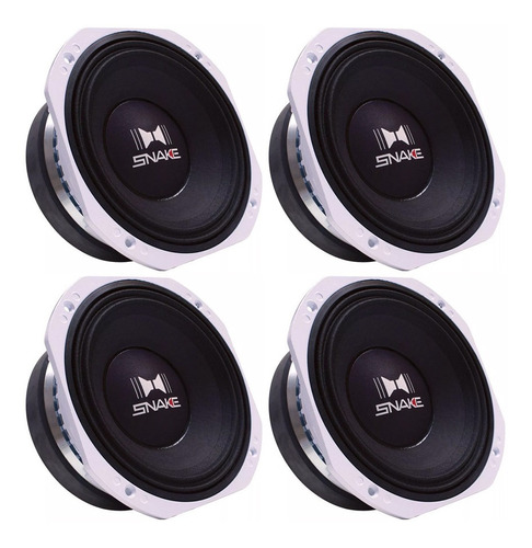 Kit Com 4 Woofer Snake Esx608 300w Rms 8 Polegadas 8 Ohms