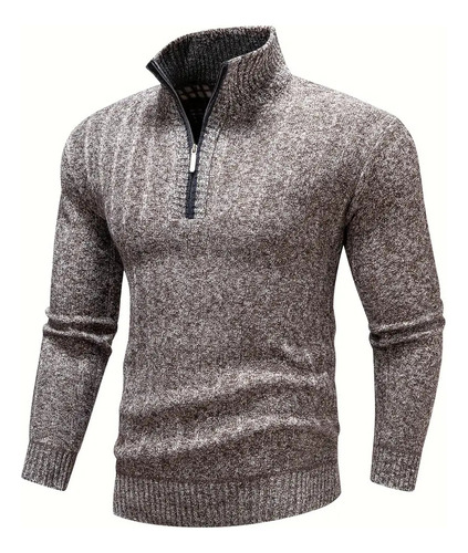 Jersey Para Hombre Con Cuello Alto, Cómodo Y Cómodo Cierre