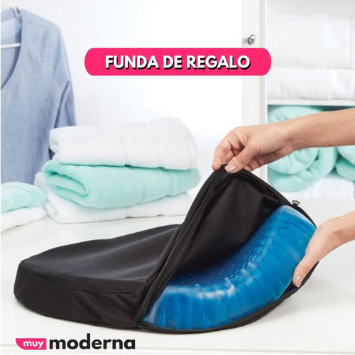 Imagen 5 de 7 de Almohadon De Gel Ortopédico Egg Seat + Funda De Regalo Muym