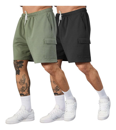 Shorts Bermuda Hombre (pack X2) 4 Bolsillos Premium
