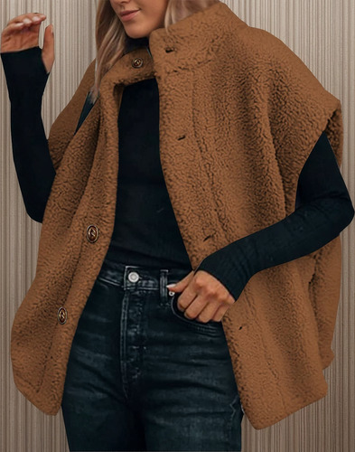 Chaqueta Para Mujer, Abrigos De Moda De Invierno Con Botones