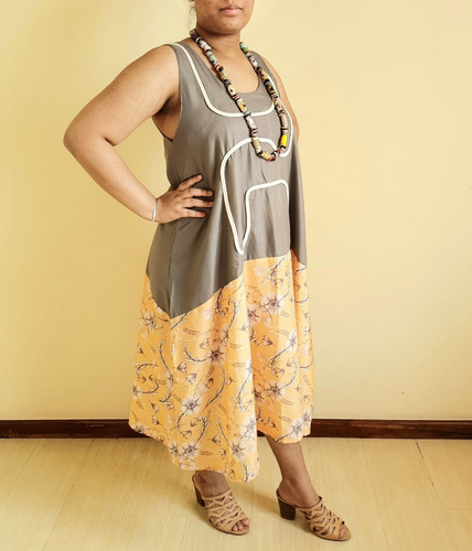 Imagem 3 de 5 de Vestido Médio Feminino Tecido Jandira