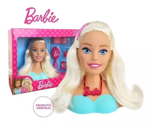 Cabeça Da Boneca Barbie Dreamtopia Pentear E Maquiar Rosa - Manias da Karla  do  - Loja Virtual