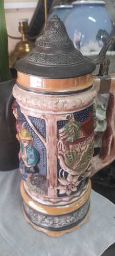 Antiga Caneca Tankard De Chopp Alemã Com Música. 