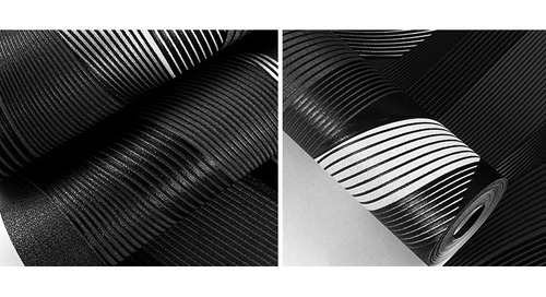 Imagen 7 de 7 de Papel Tapiz Plata Negro Gris Sala Comedor Recamara
