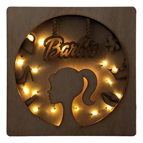 Lámpara Veladora Led Infantil Proyectarte, 20cm Madera Niños