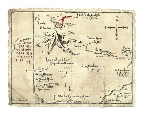 Mapa De Thorin Hobbit Sr Los Anillos Lord Of The Ring Prop