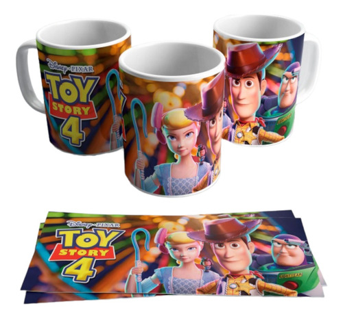Taza Ceramica Toy Story 4 Calidad Importada Estampada Mod.03