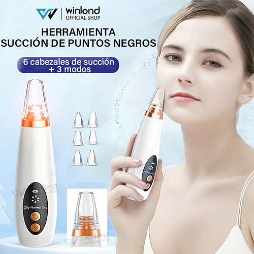 Removedor Espinillas,6 Sondas Succión Limpiadora Poros Acné