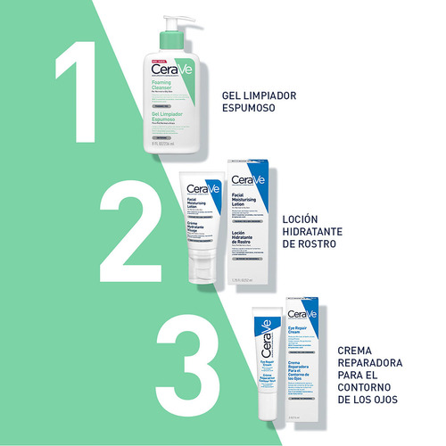 Gel Limpiador Espumoso Cerave Piel Normal A Grasa 236 Ml