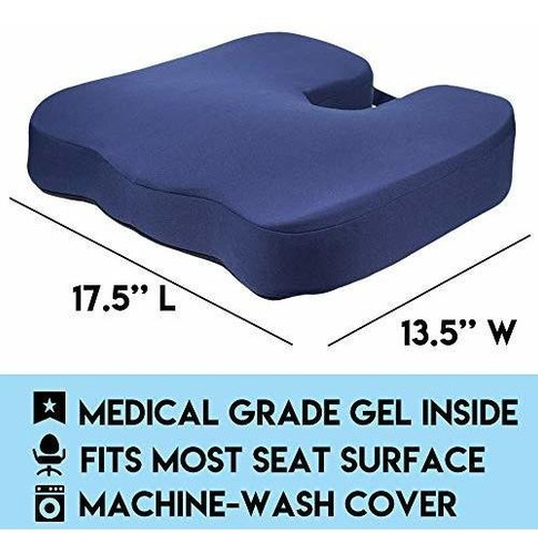 Cojín Del Asiento De Gel Por Mucho Tiempo Sentada, Gel Y E