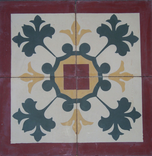 Mosaicos Calcáreos Centro. Entorno. Hoja De Loto (c06)