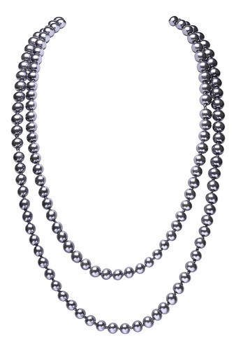 Collar Largo De Perlas Artificiales Set De Joyas 1920s