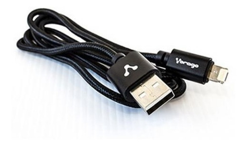 Imagen 2 de 3 de Cable Usb A Lightning Vorago Negro De 1 M Para iPhone
