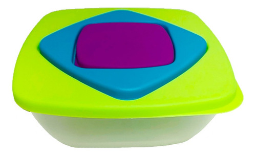 Set 3 Contenedores Para Alimento Tupper Cuadrados