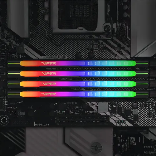 Memória RAM DDR4 Viper Steel RGB preto 8GB 1 Patriot PVSR48G320C8