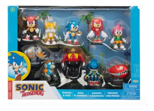 Sonic The Hedgehog Amigos Enemigos Set 10 Figuras De Accion