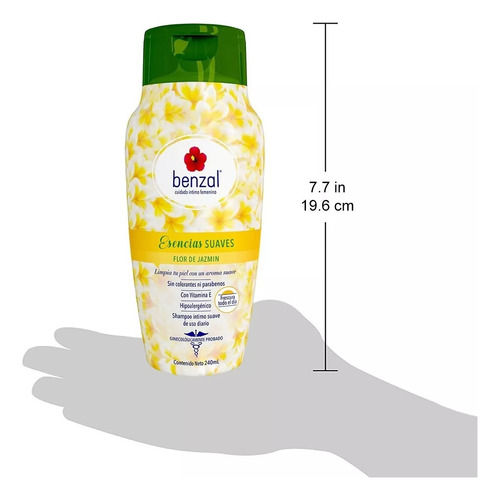 Jabón Íntimo Benzal Wash Flor De Jazmín 3 Pack
