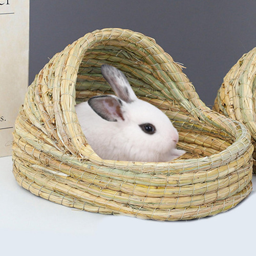 Casa De, Cama, Juguete Para Masticar, Paja 27cmx18cm