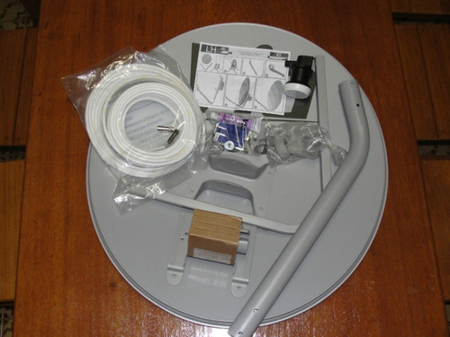 Antena Mini Parabólica 60cm + Lnbf + Cabo Coaxial Rg6 Ku