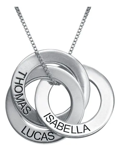 Collar anillo ruso grabado sales