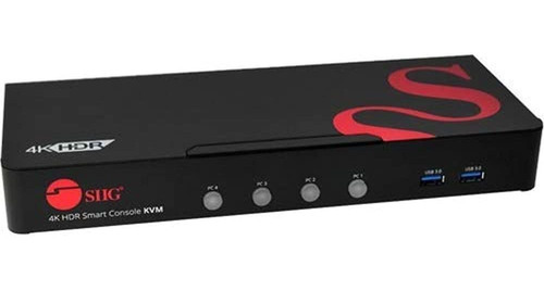 Siig 4 Puertos Hdmi 2.0 4k Hdr Kvm Switch Consola Inteligent