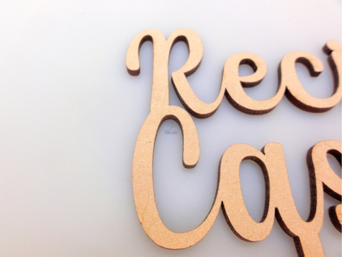 Imagen 3 de 3 de Cartel - Topper Cake Recién Casados - Mdf / Fibrofacil