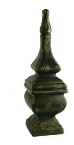 Figura Decorativa Obelisco Verde 46 Cm