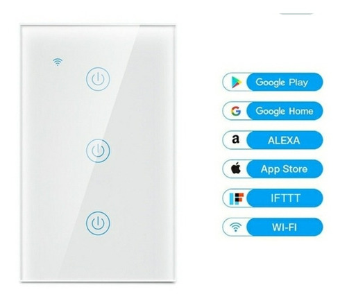 Interruptor De Pared Tuya Smart Wifi Simple 1ch Alexa Google