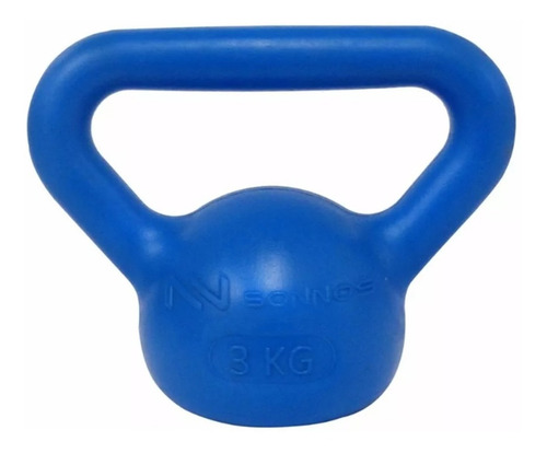 Imagen 2 de 2 de Pesas Rusas Sonnos 3 Kg Pvc Kettlebell Recubierta Mancuerna