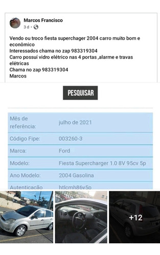 Imagem 4 de 9 de Ford Fiesta 2004 1.0 Supercharger 5p