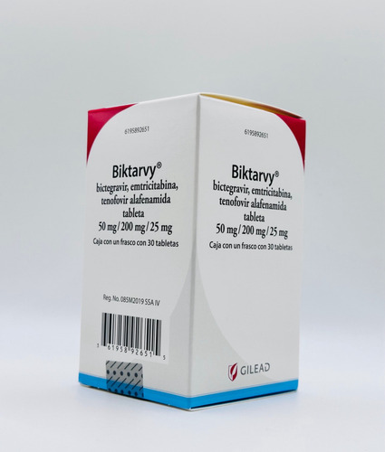 Medicamento Biktarvy 30 Tabletas Bictegravir, Emtricitabina,