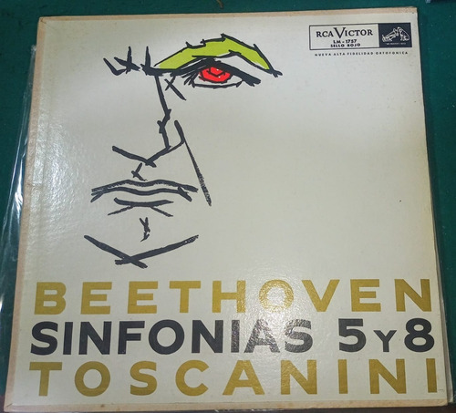 Disco Vinilo Beethoven Sinf. 5* Y 8 * A. Toscanini Nuevo