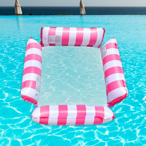Flotador Lounge Chair Cama Silla Flotante Para Piscina Rosa