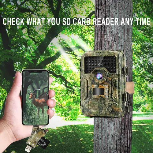 Lector De Tarjetas Sd Trail Camera Viewer 4 En 1 Para iPhone