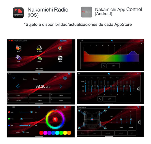 Estéreo para auto Nakamichi NQ711B con USB y bluetooth