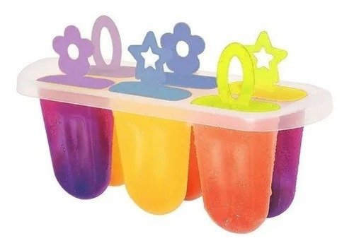 Molde Helado Paletas X6 Plastico Cocina Bpa Free Trendy