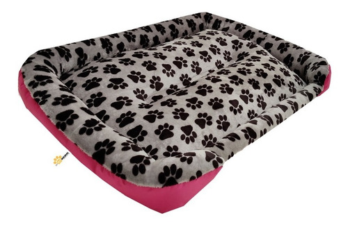 Cama Almohadón Impermeable Y Lavable Para Perro Grande Color Rosa