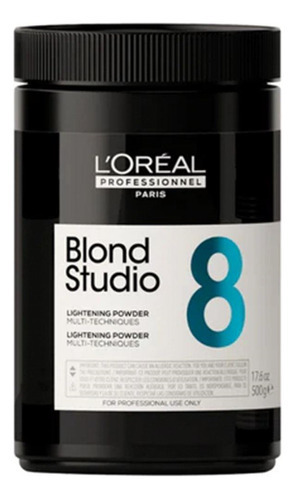 Pó branqueador de tom azul profissional Loreal Blond Studio 500 Gr