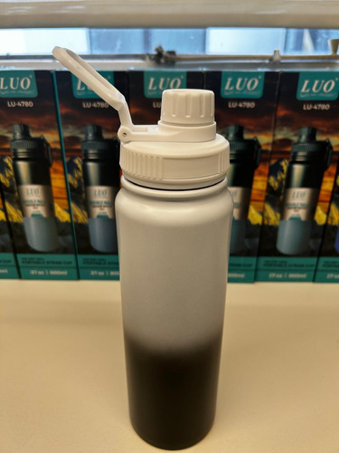 Botella Térmica Acero Inoxidable Frío/calor Grabado Laser Blanco