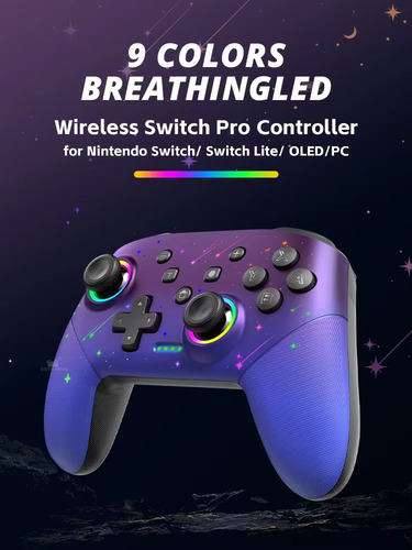 Controle Data Frog S80 Rgb Bluetooth P/ Nintendo Switch E Pc