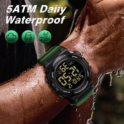 Reloj Para Hombre Deportivo Digital Multifunción Impermeable