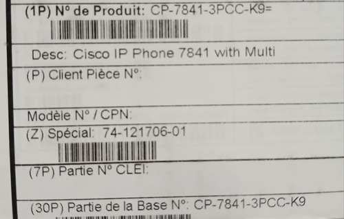 Telefono Cisco 7841