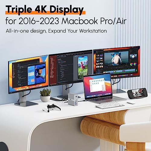Tobenone Displaylink Docking Station Monitor Triple Con Adap
