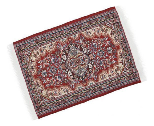 3 Alfombra Miniatura Dollhouse Rojo