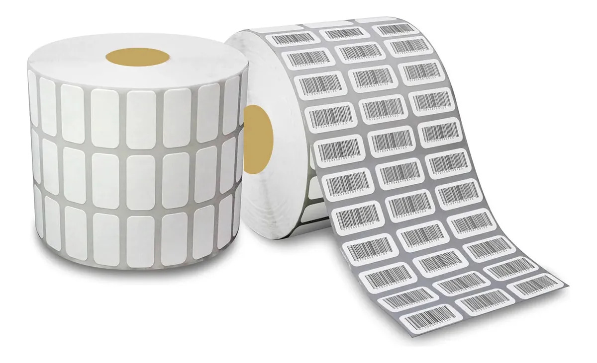 Rollo Etiquetas Térmica 27 mm x 13 mm 12000 Pzas C/u Compatible Con Zebra/TSC/Honeywell/Bixolon/Argox/Datamax/Qian/Xprinter Color Blanco
