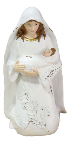 Estatua De La Virgen Y Arrodillados María Guardiana Bebé